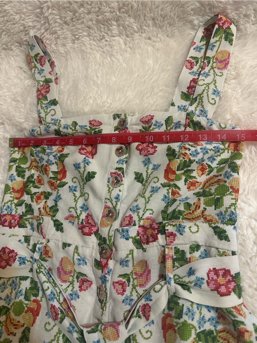 FARM Rio Tropical Romance Floral Belted Romper Size S - Picture 9 of 11